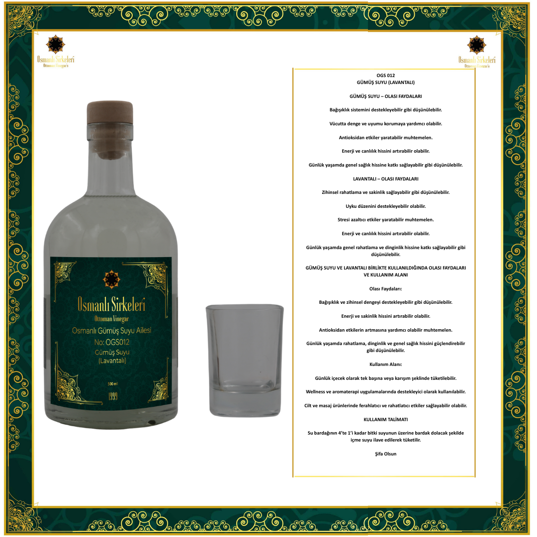 OGS 012 GÜMÜŞ SUYU (LAVANTALI)