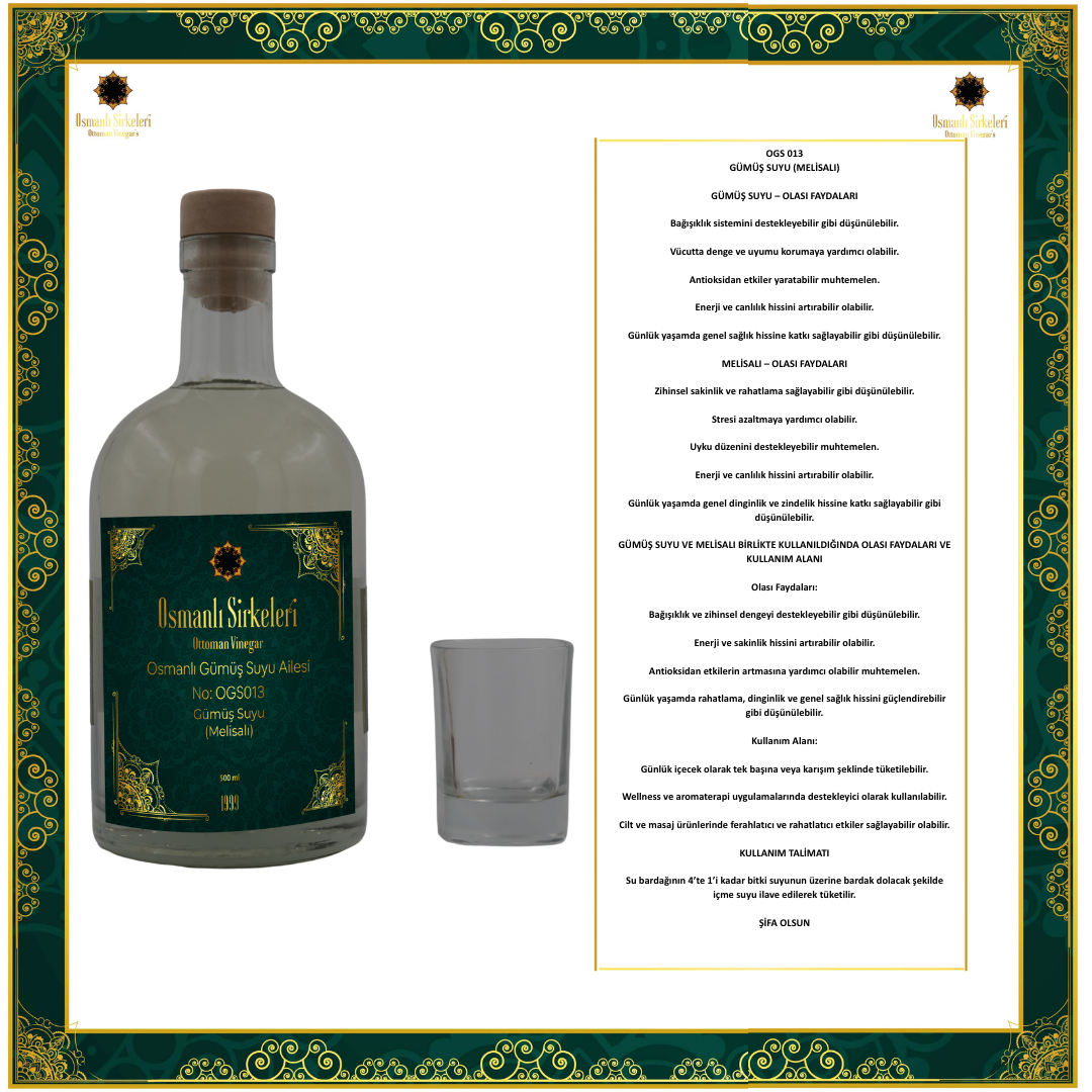 OGS 013 GÜMÜŞ SUYU (MELİSALI)