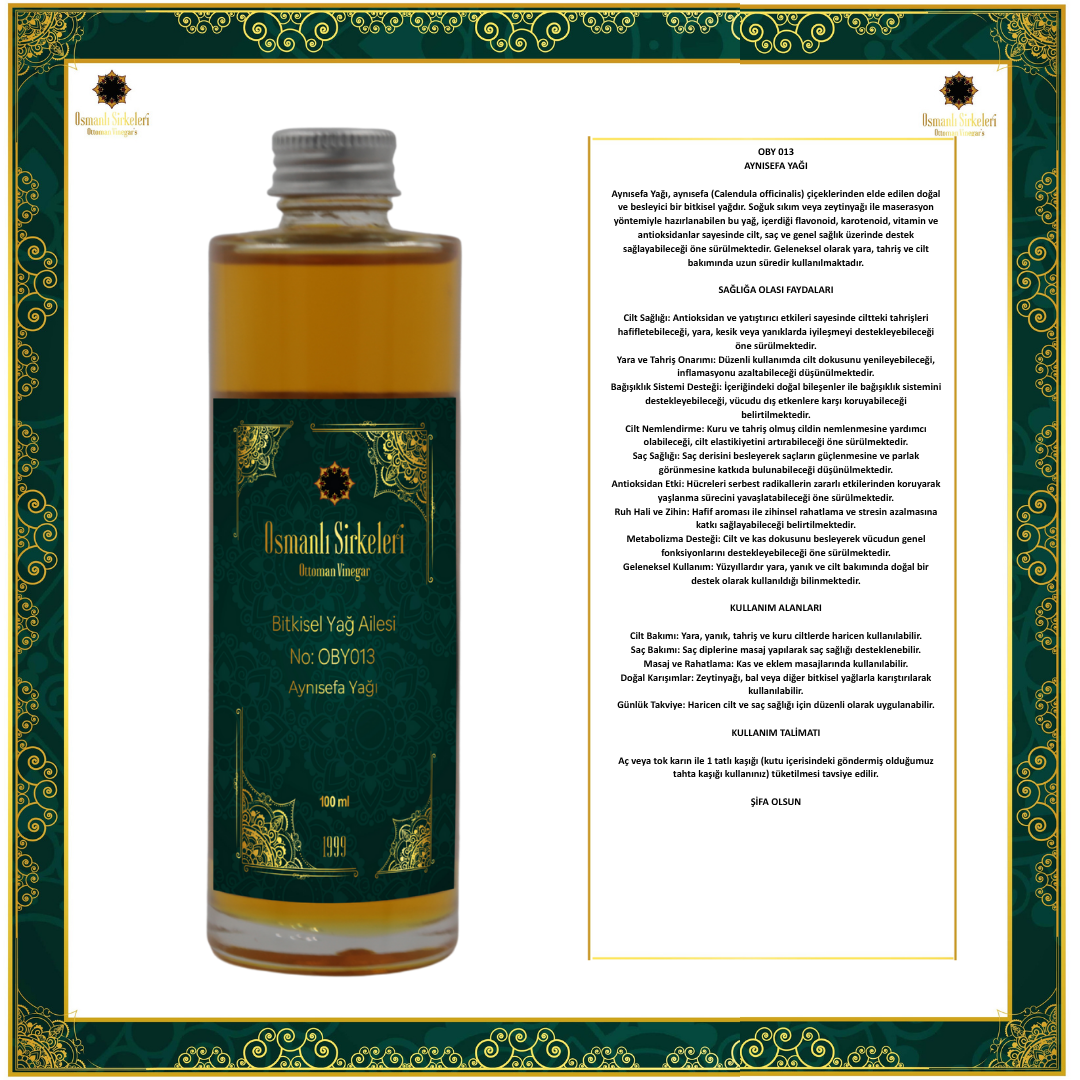 OBY 013 AYNISEFA YAĞI 100ML