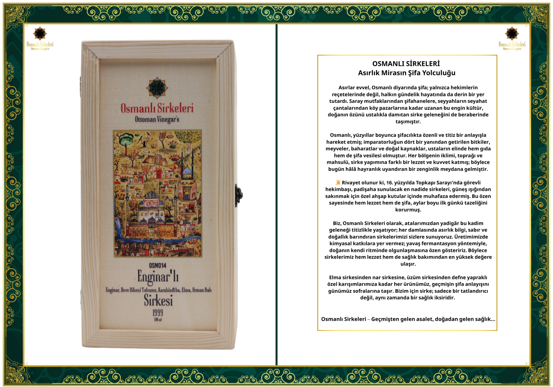 OSM 014  ENGİNAR’LI  (Enginar, Deve Dikeni Tohumu, Karahindiba, Elma, Orman Balı)  SİRKESİ