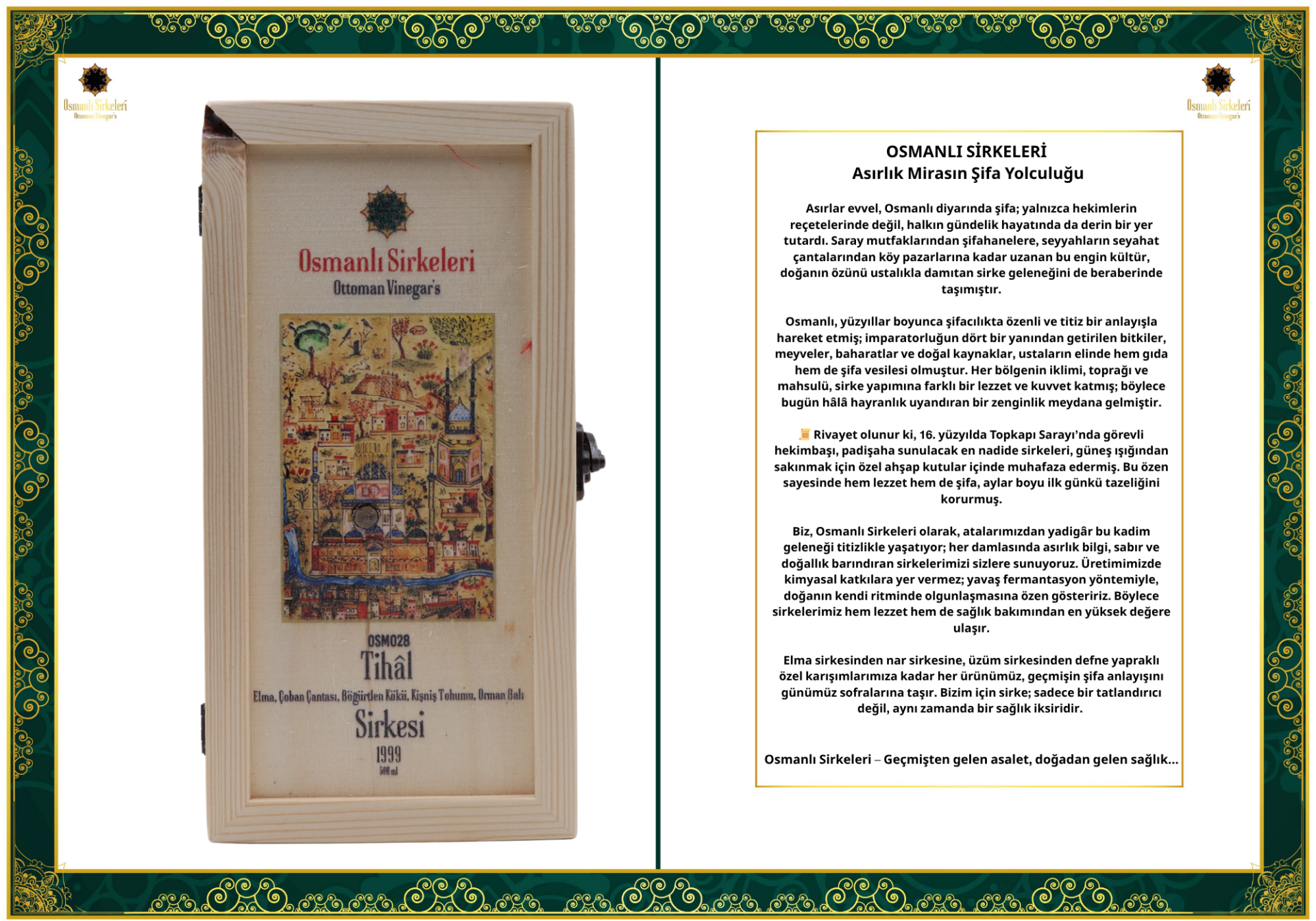 OSM 028  TİHÂL  (Elma, Çoban Çantası, Böğürtlen Kökü, Kişniş Tohumu, Orman Balı)  SİRKESİ
