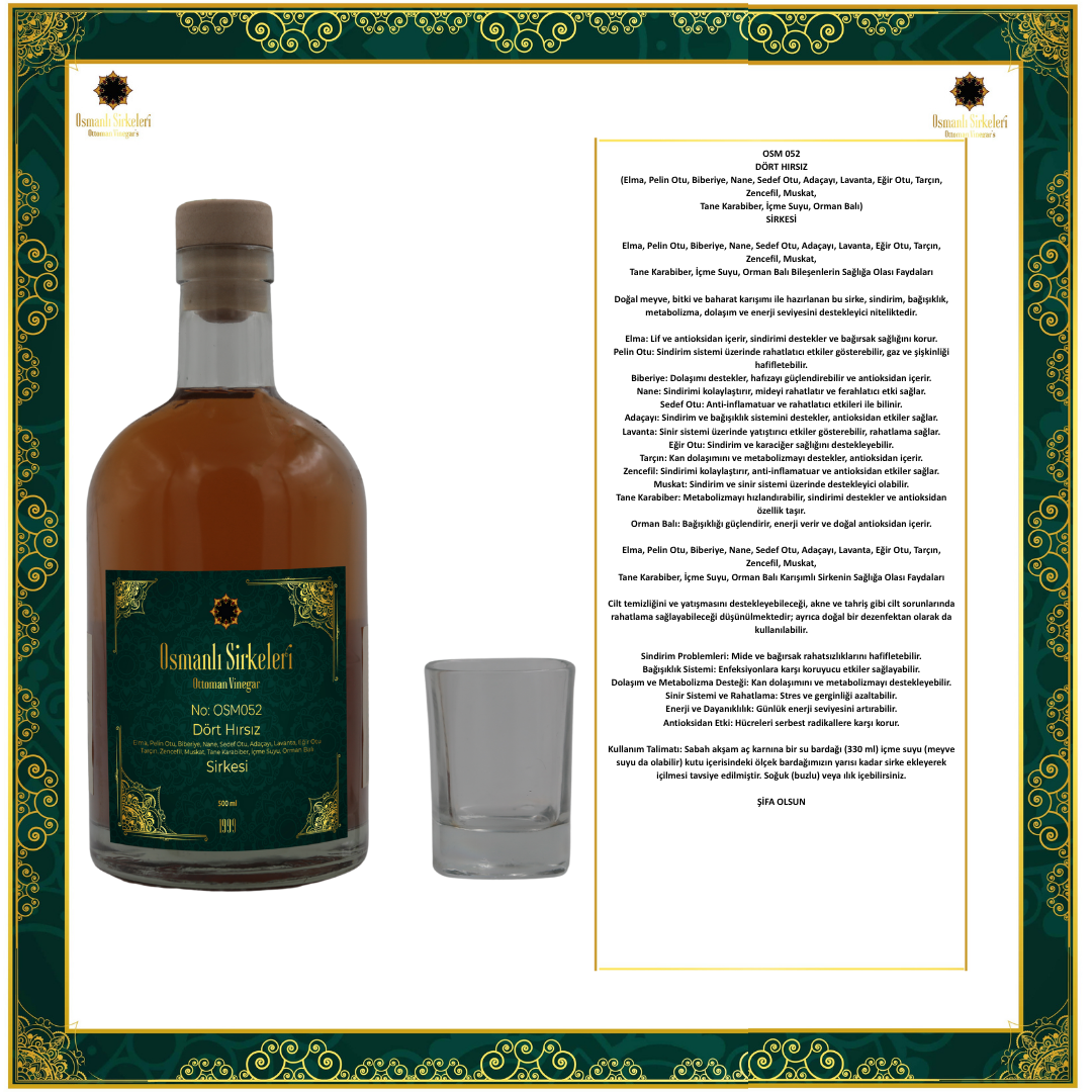 OSM 052 DÖRT HIRSIZ  KARIŞIM SİRKESİ