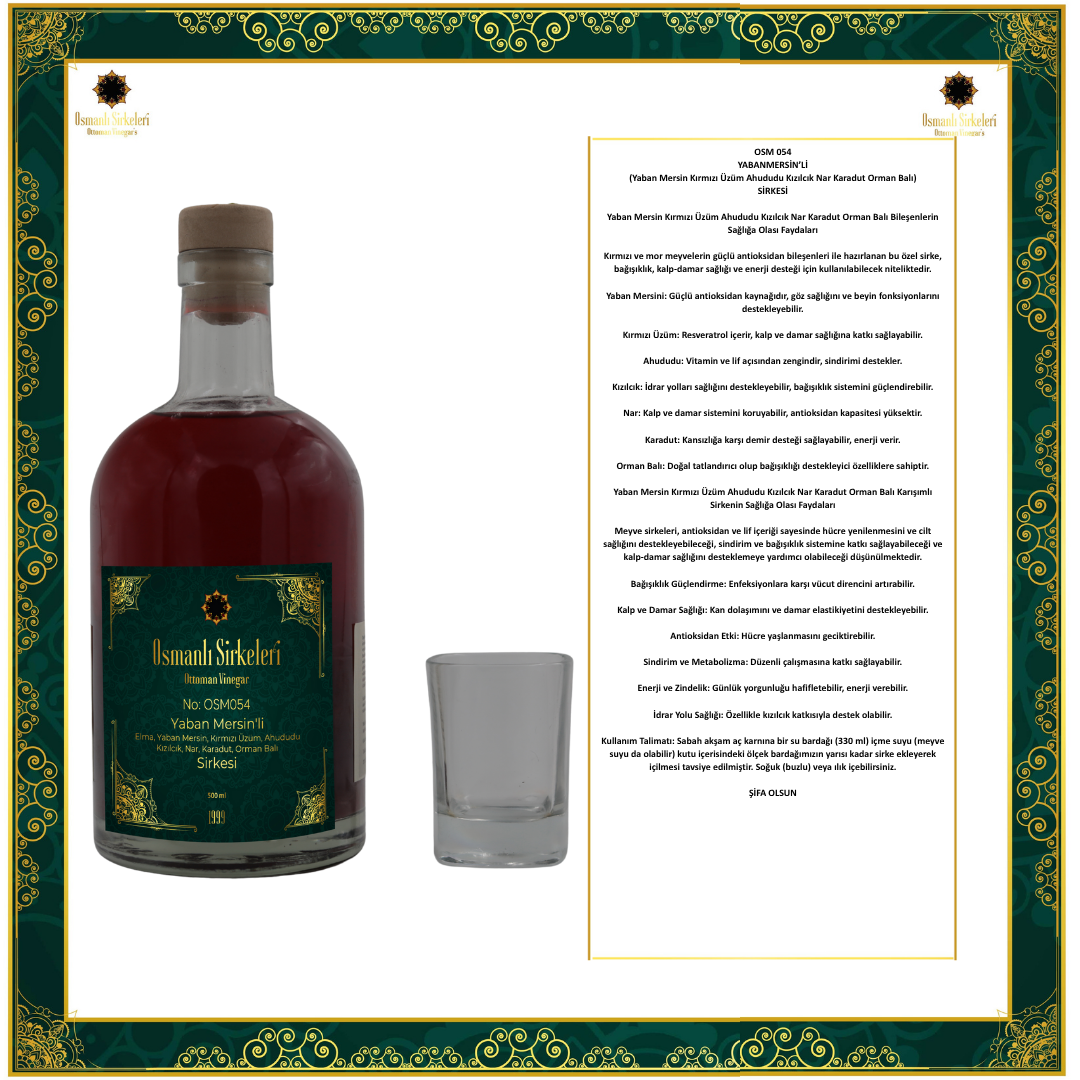 OSM 054 YABAN MERSİN’Lİ KARIŞIM SİRKESİ