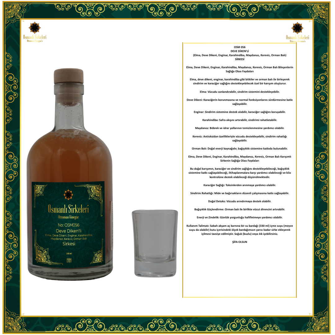 OSM 056 DEVE DİKEN’Lİ (Elma, D. Dikeni, Enginar, Karah., Mayd., Kereviz, Orman B.) SİRKESİ