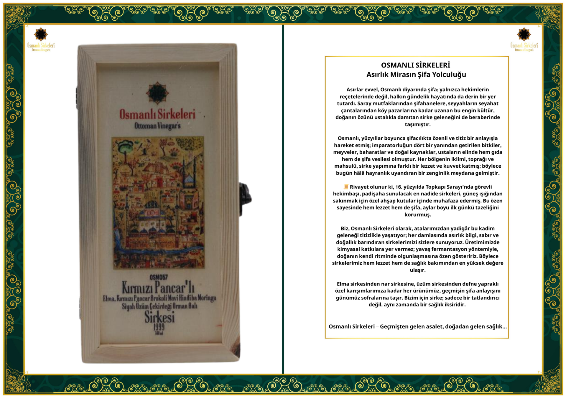 OSM 057 KIRMIZI PANCAR’LI KARIŞIMLI SİRKESİ