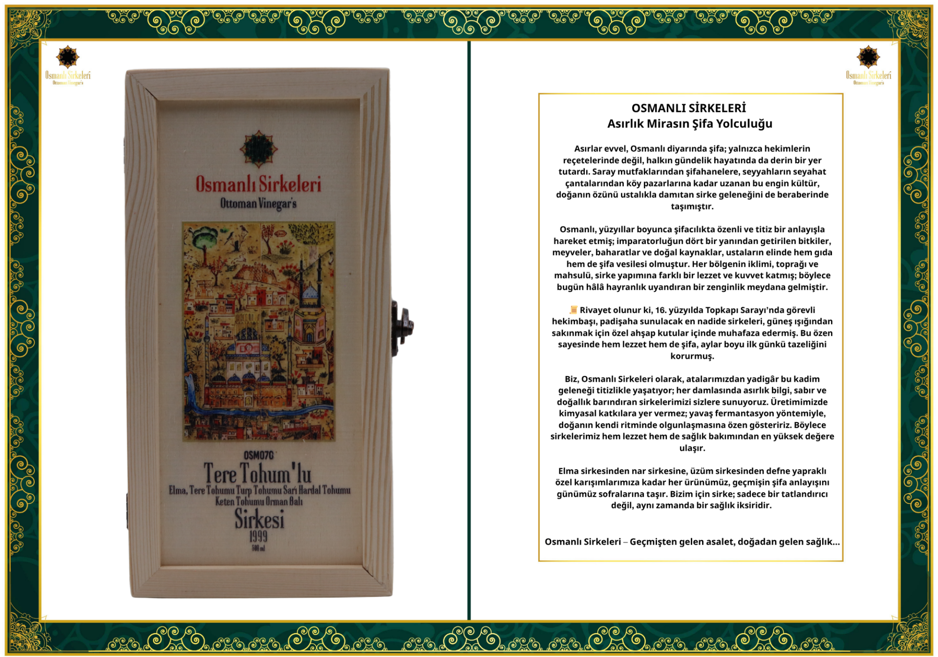 OSM 070 TERE TOHUM’LU (Elma, Tere Toh., Turp Toh., S. Hardal, Keten Toh., Orman B.) SİRKESİ