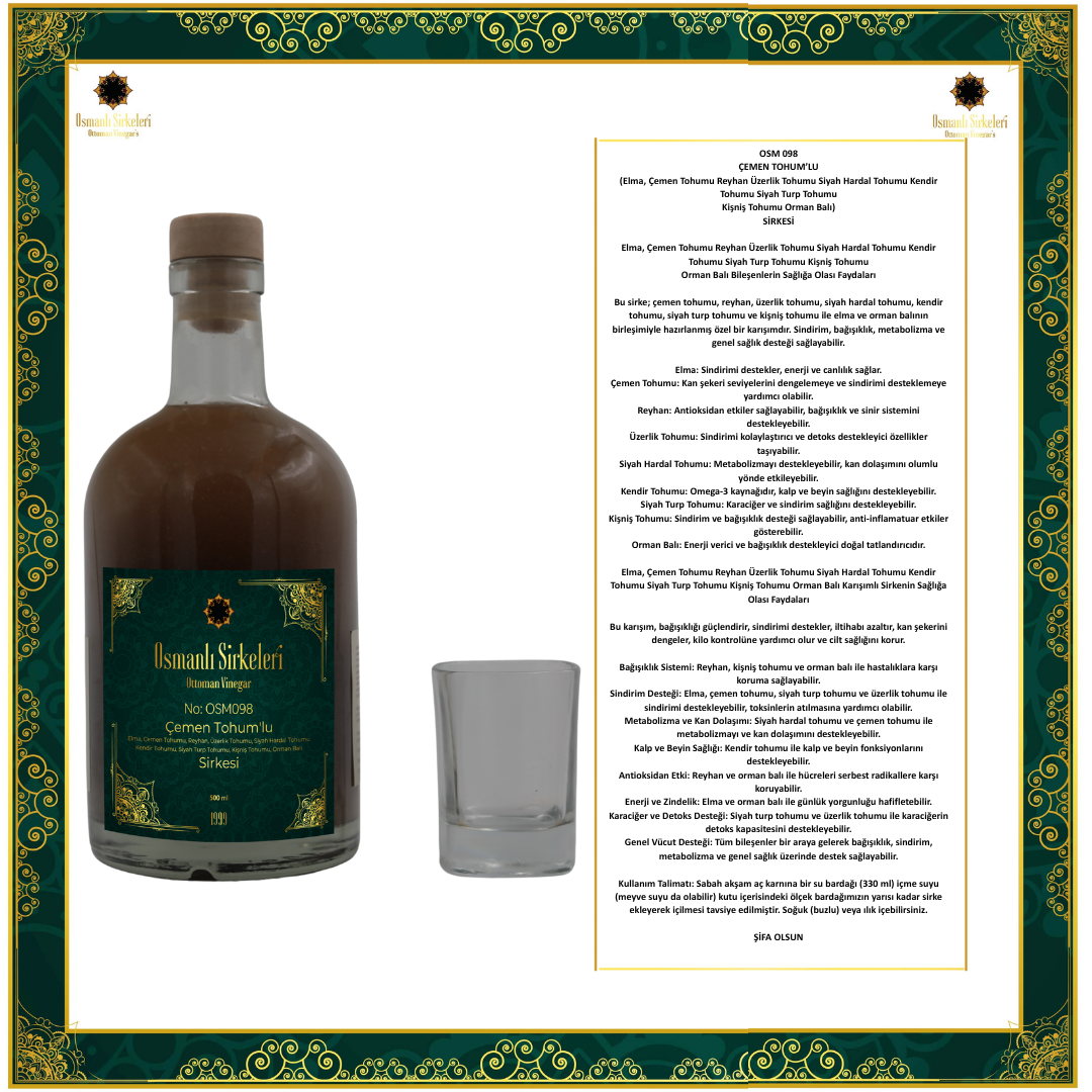 OSM 098 ÇEMEN TOHUM’LU  KARIŞIM SİRKESİ